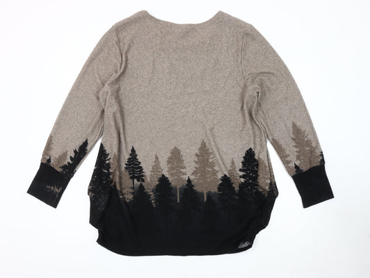Apricot Women's Brown Pullover Jumper Size 12