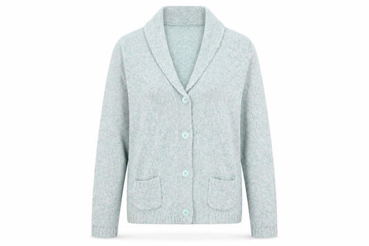 Damart Women's Green Cardigan, Size 10/12, Lightweight Knit