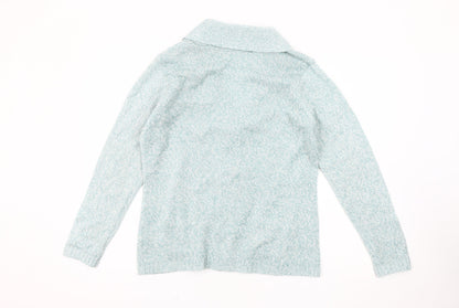 Damart Women's Green Cardigan, Size 10/12, Lightweight Knit