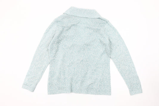 Damart Women's Green Cardigan, Size 10/12, Lightweight Knit