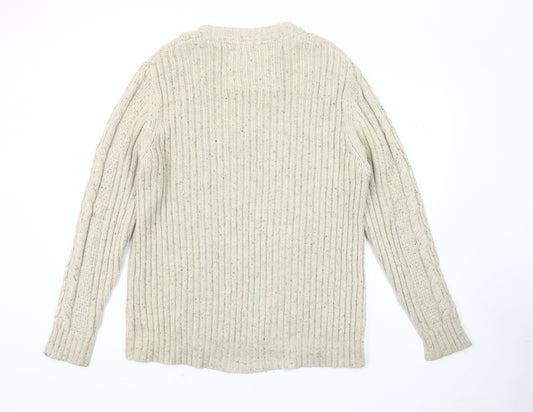 Rocha John Rocha Men's Beige Wool Pullover Jumper M