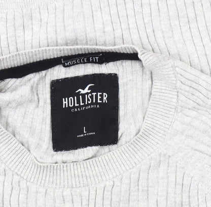 Hollister Men's Grey L Pullover Jumper Crew Neck