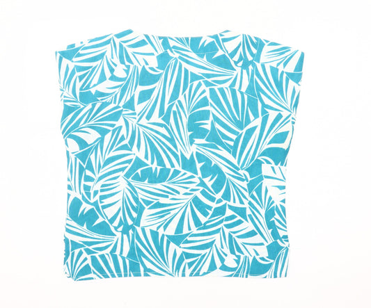 Jacques Vert Women's Blue Floral Blouse Top Size 12