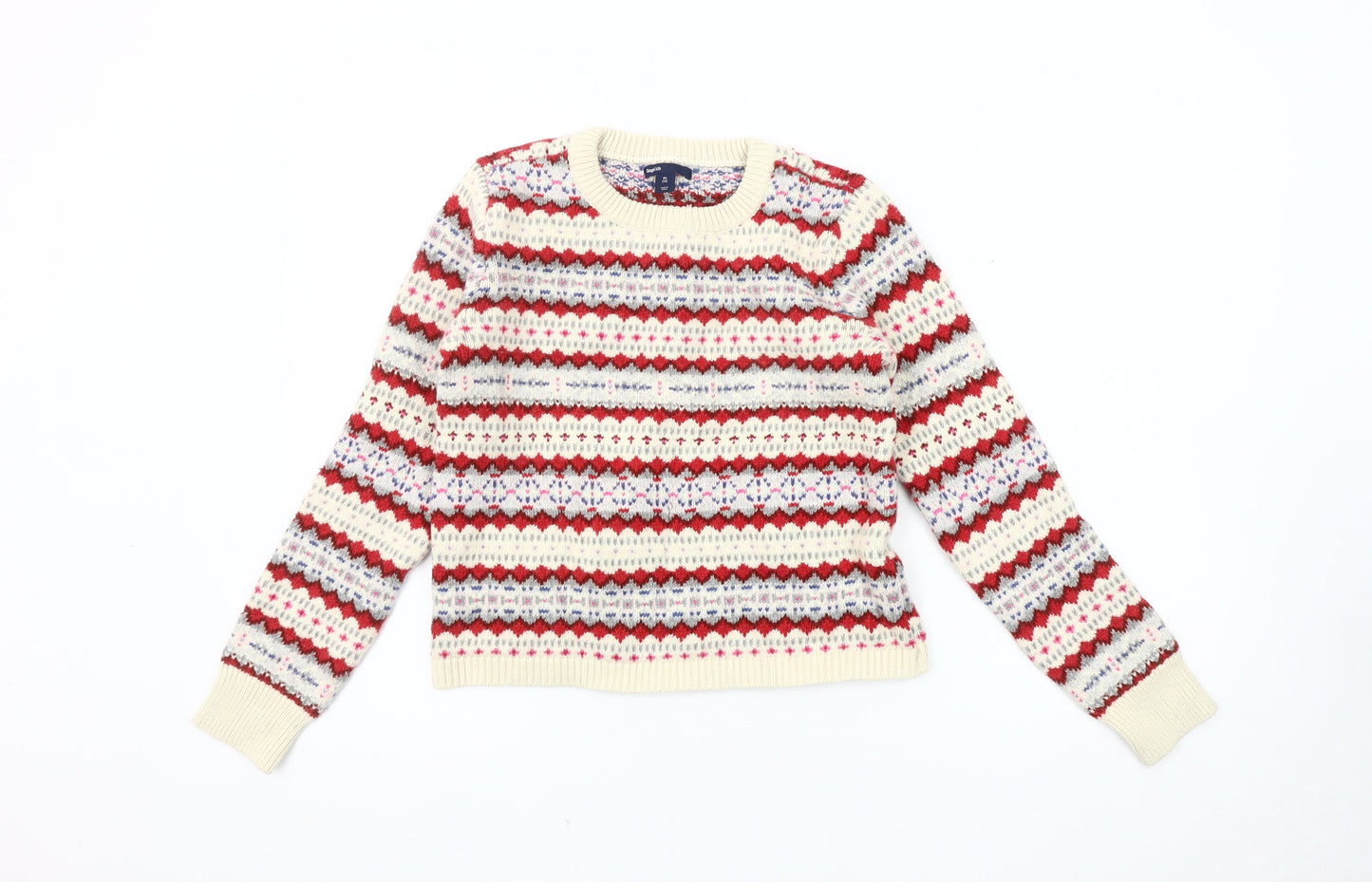 Gap Girls Multicoloured Fair Isle Pullover Jumper, Size 12