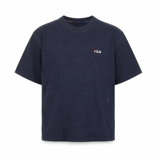 FILA Boys Blue XL T-Shirt, Basic Crew Neck, Logo Detail