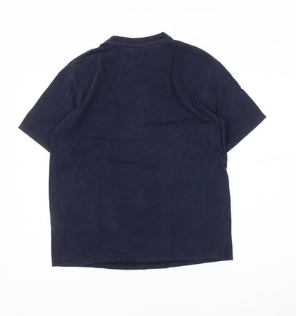 FILA Boys Blue XL T-Shirt, Basic Crew Neck, Logo Detail