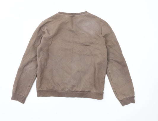 Unisex Adults UK Size 10 Disney Brown Pullover Sweatshirt
