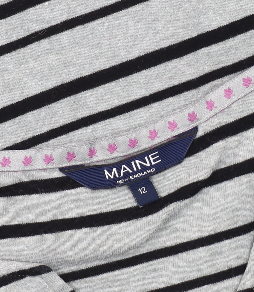 Maine New England Women's 3/4 Sleeve Striped Top 12