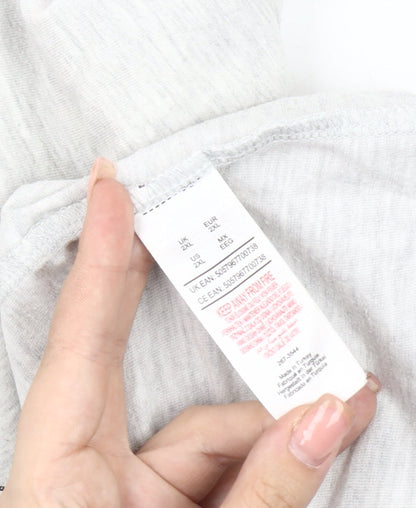 Peppa Pig Men's 2XL Grey T-Shirt Dad Graphic Crew Neck