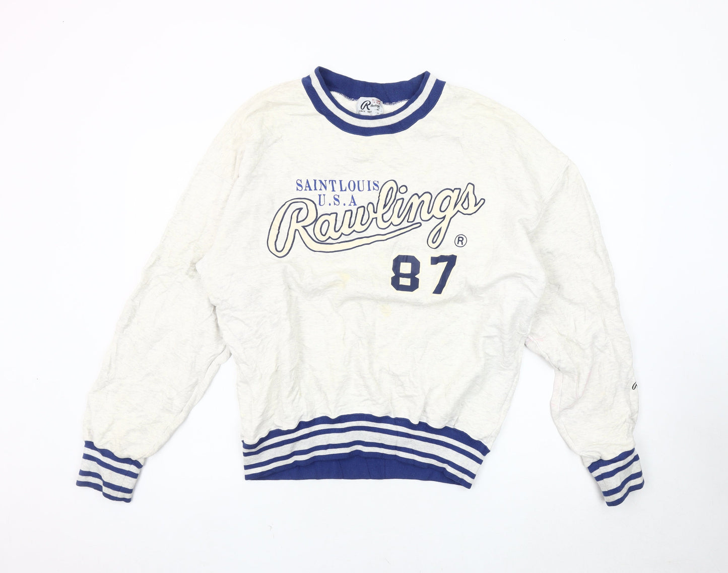 Rawlings Men's White Graphic Sweatshirt L