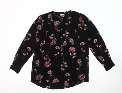 Womens UK Size 12 Jacqueline de Yong Black Basic Blouse