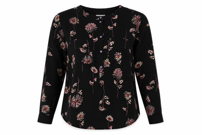 Womens UK Size 12 Jacqueline de Yong Black Basic Blouse