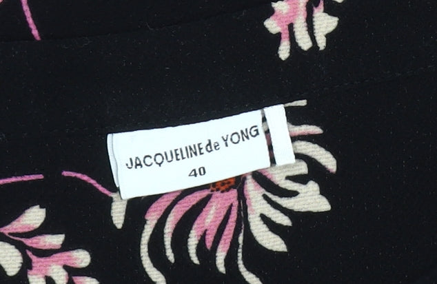 Womens UK Size 12 Jacqueline de Yong Black Basic Blouse