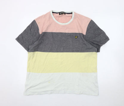 Lyle & Scott Men's Multicoloured 2XL Colourblock T-Shirt