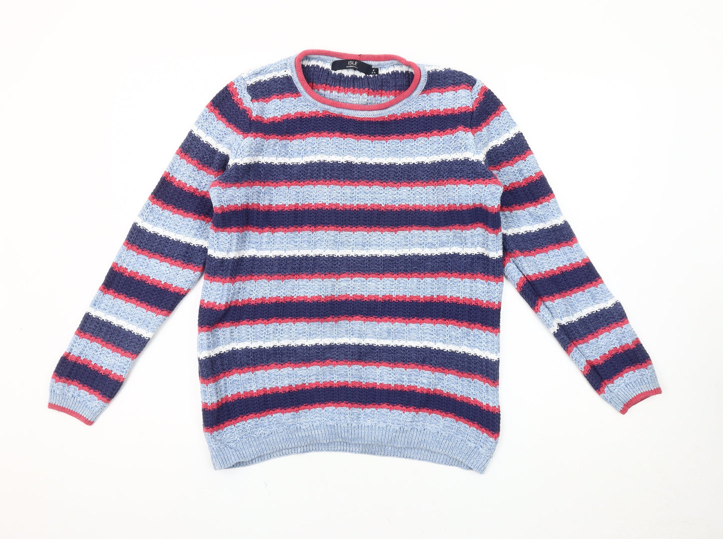 Womens UK Size M Isle Essentials Multicoloured Pullover Jumper
