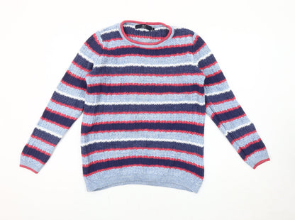 Womens UK Size M Isle Essentials Multicoloured Pullover Jumper