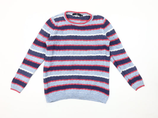 Womens UK Size M Isle Essentials Multicoloured Pullover Jumper