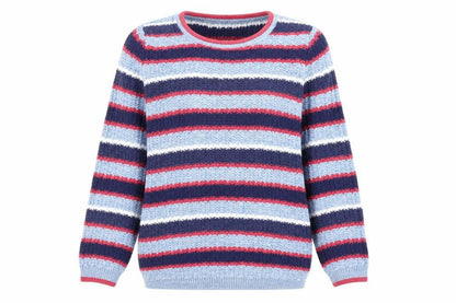 Womens UK Size M Isle Essentials Multicoloured Pullover Jumper