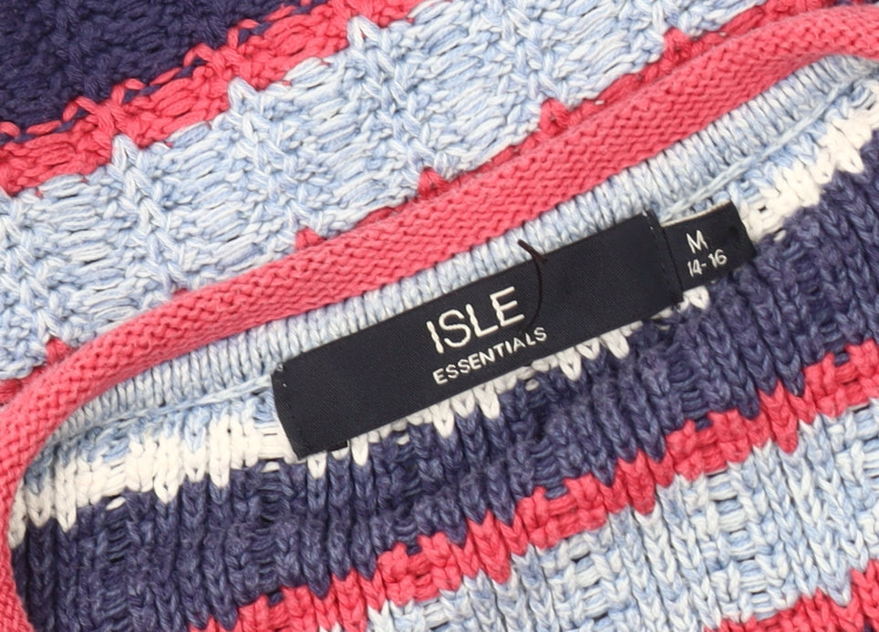 Womens UK Size M Isle Essentials Multicoloured Pullover Jumper