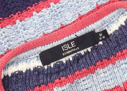 Womens UK Size M Isle Essentials Multicoloured Pullover Jumper