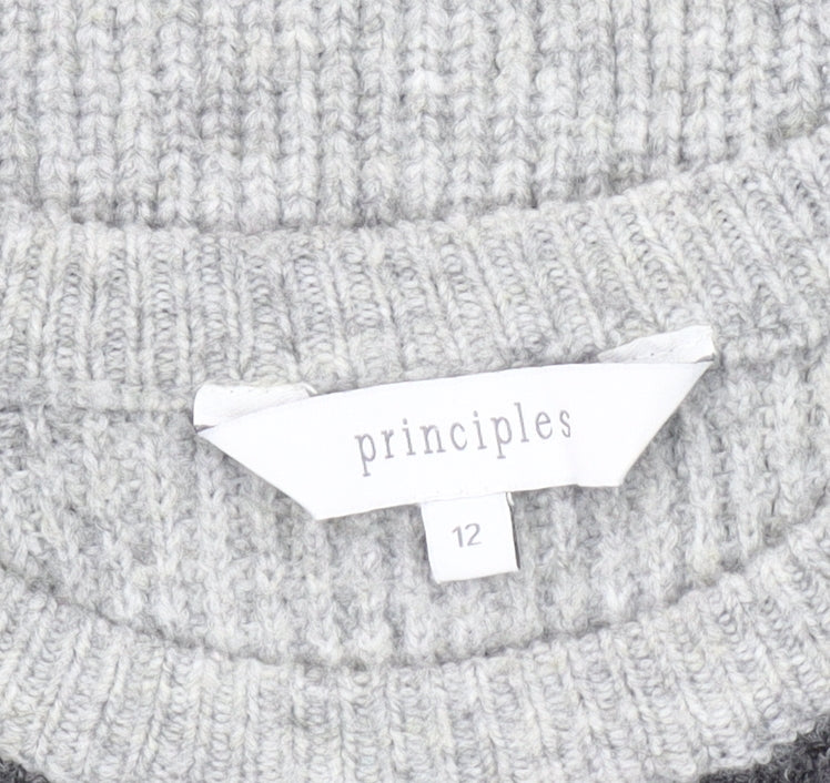 Womens UK Size 12 Principles Grey Pullover Jumper
