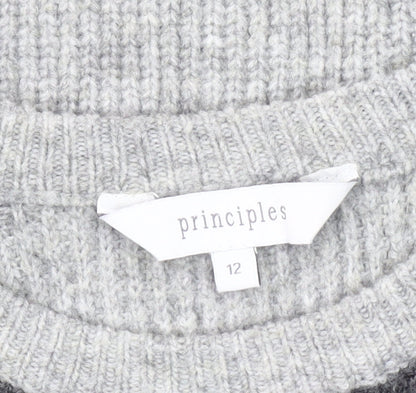 Womens UK Size 12 Principles Grey Pullover Jumper