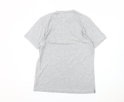 Brookfield Men's Grey Cotton Crew Neck T-Shirt M