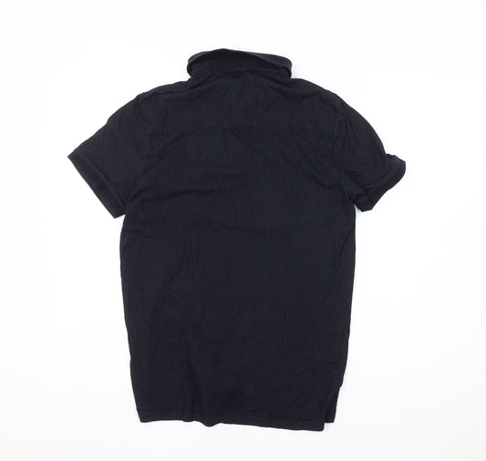 French Connection Men's Black Polo, M, Short Sleeve, Cotton