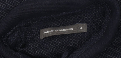 French Connection Men's Black Polo, M, Short Sleeve, Cotton