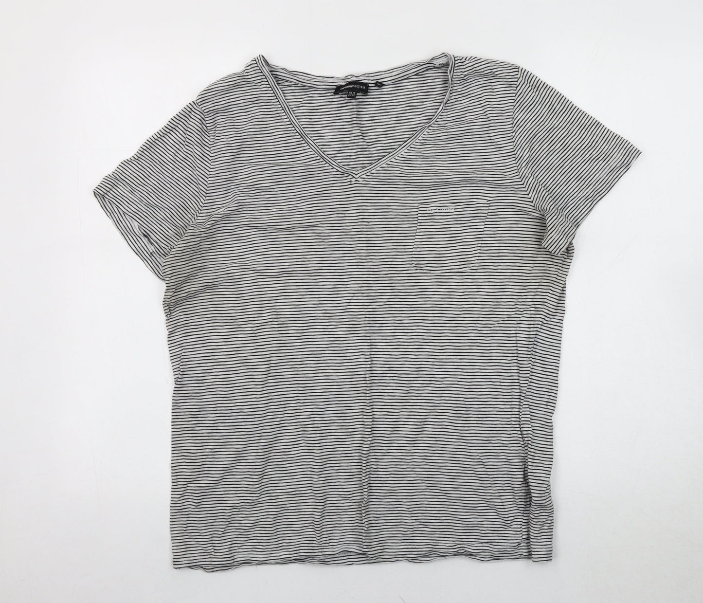Womens UK Size 16 Superdry Black Basic T-Shirt