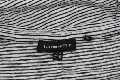 Womens UK Size 16 Superdry Black Basic T-Shirt