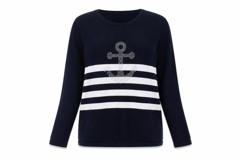 Womens UK Size S Bonmarché Blue Pullover Jumper