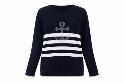 Womens UK Size S Bonmarché Blue Pullover Jumper