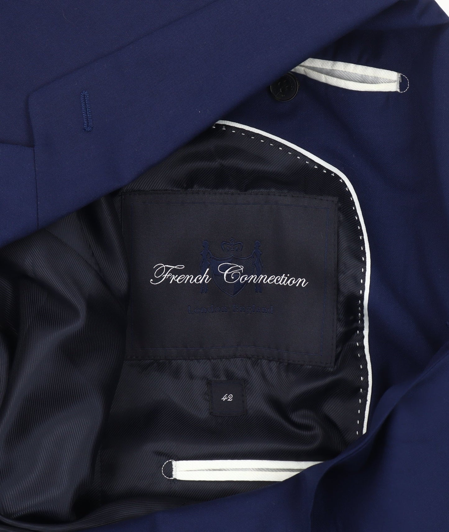 Mens UK Size 42 French Connection Regular Blue Suit Jacket