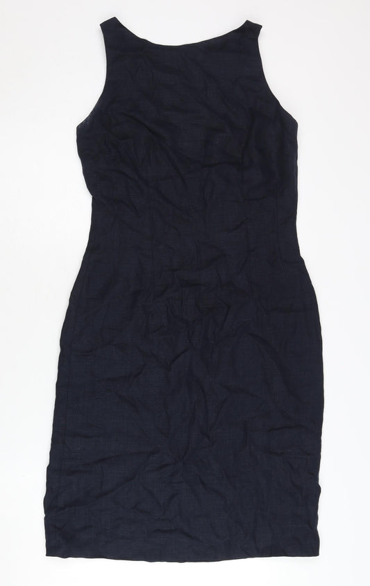 Hobbs Women Blue Scoop Neck Dress Size 12