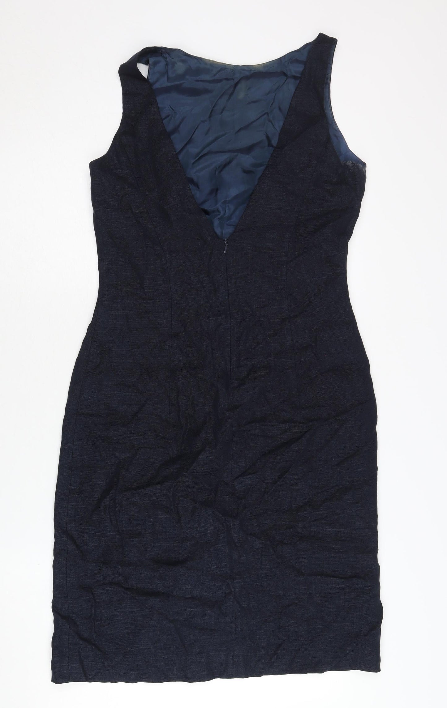 Hobbs Women Blue Scoop Neck Dress Size 12