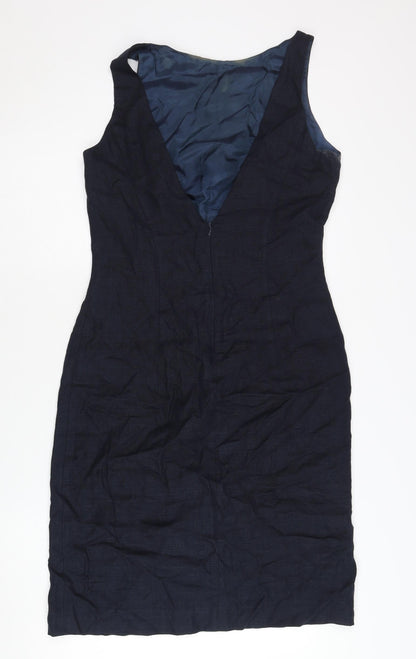 Hobbs Women Blue Scoop Neck Dress Size 12