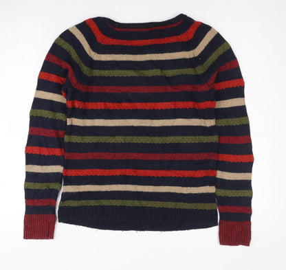 Laura Ashley Women's Multicoloured Striped Pullover Jumper