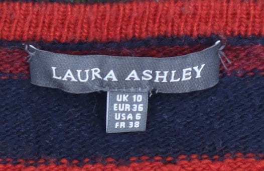Laura Ashley Women's Multicoloured Striped Pullover Jumper