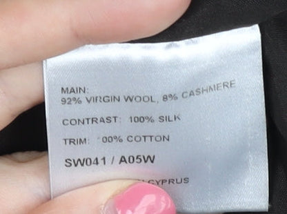 Karen Millen Women's Black Wool Pencil Skirt - Size 10