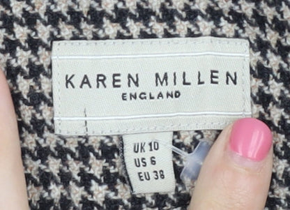 Karen Millen Women's Black Wool Pencil Skirt - Size 10