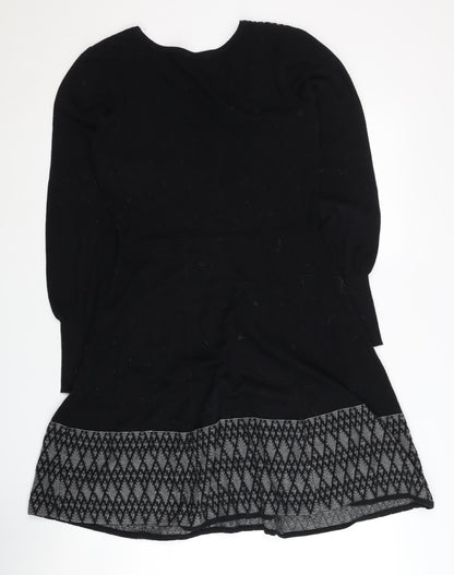 Oasis Women's Black XS Knit Dress Scoop Neck