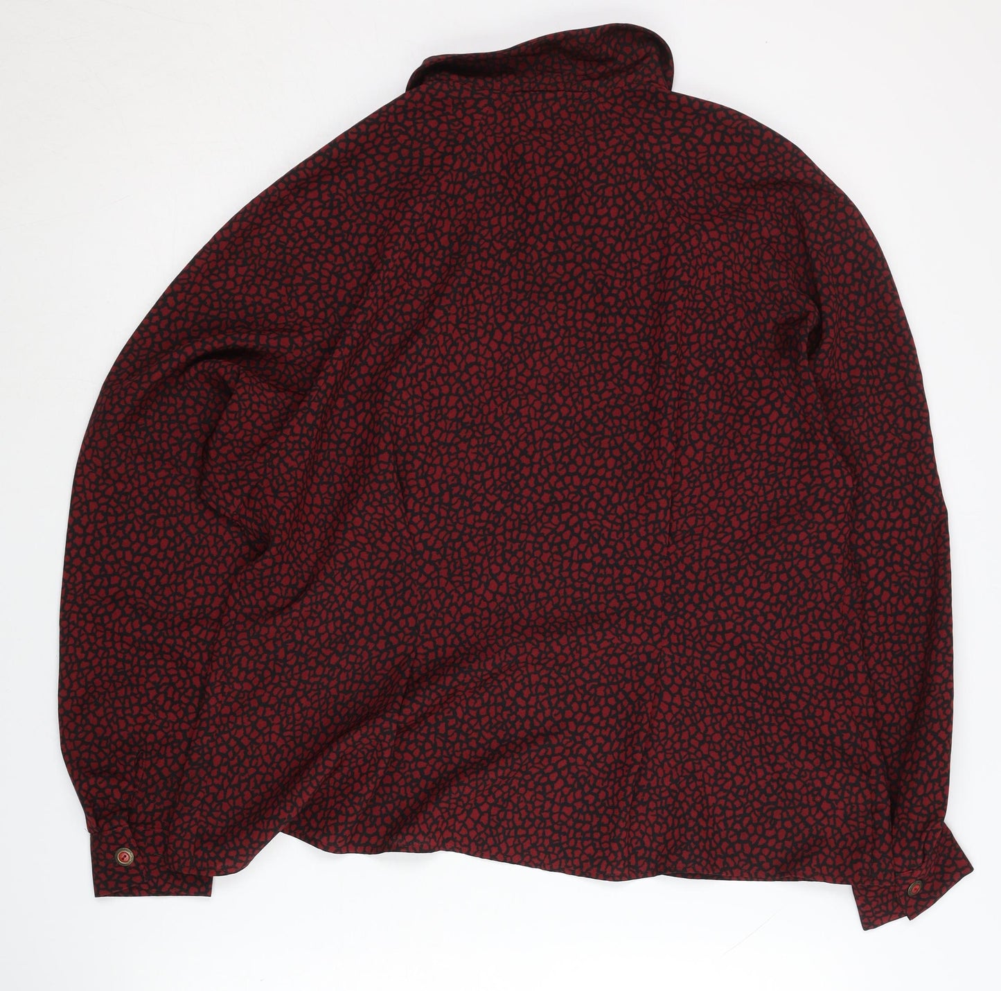 Alexon Women's Red Animal Print Button-Up Shirt, Size 16