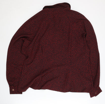 Alexon Women's Red Animal Print Button-Up Shirt, Size 16