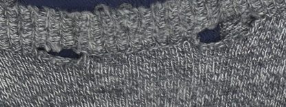 Superdry Men's Grey Large Pullover Jumper, Logo Accent