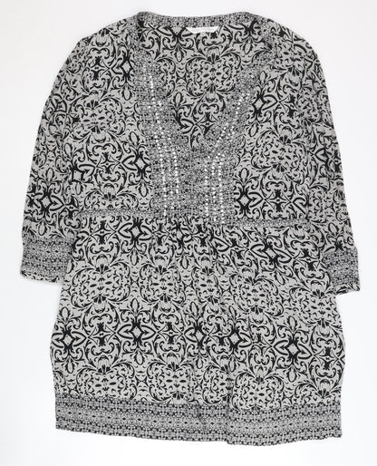 Rocha, John Rocha Women's Black Geometric Dress, Size 20