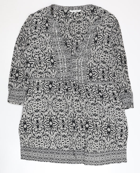 Rocha, John Rocha Women's Black Geometric Dress, Size 20