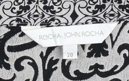 Rocha, John Rocha Women's Black Geometric Dress, Size 20