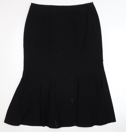 Minuet Women's Black Midi Trumpet Skirt Size 14