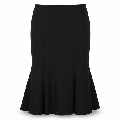 Minuet Women's Black Midi Trumpet Skirt Size 14